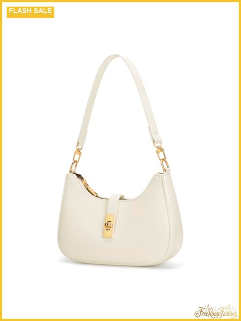 Crescent Hobo Shoulder Bag PU Leather Vegan Handbag